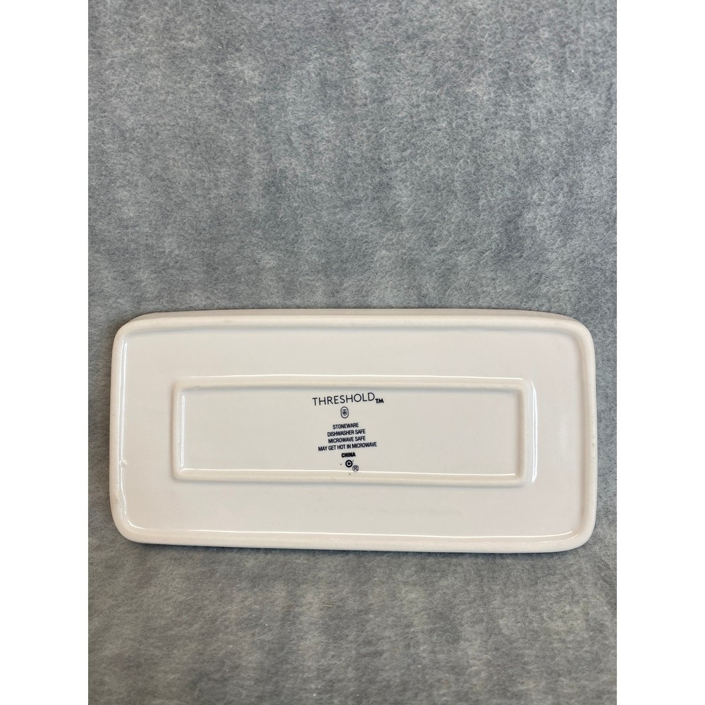 Threshold White Stoneware Butter Dish w/ Lid Kitchenware Dishwasher Safe Square
