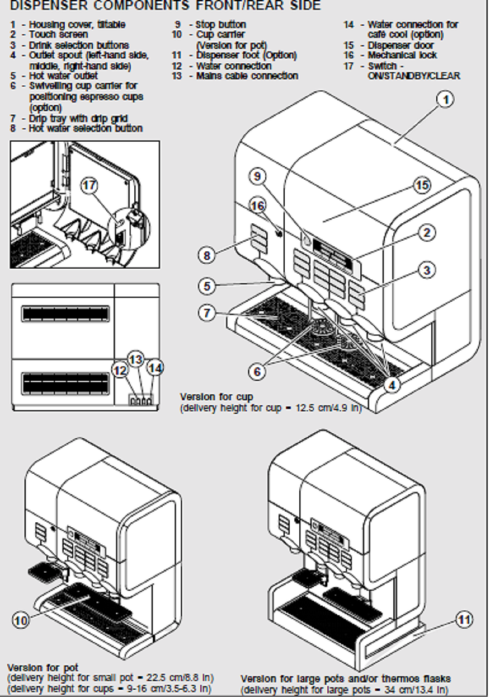 Folgers liquid Coffee machine C700 EXCHANGE TROUGH ASSEMBLY BOX-16
