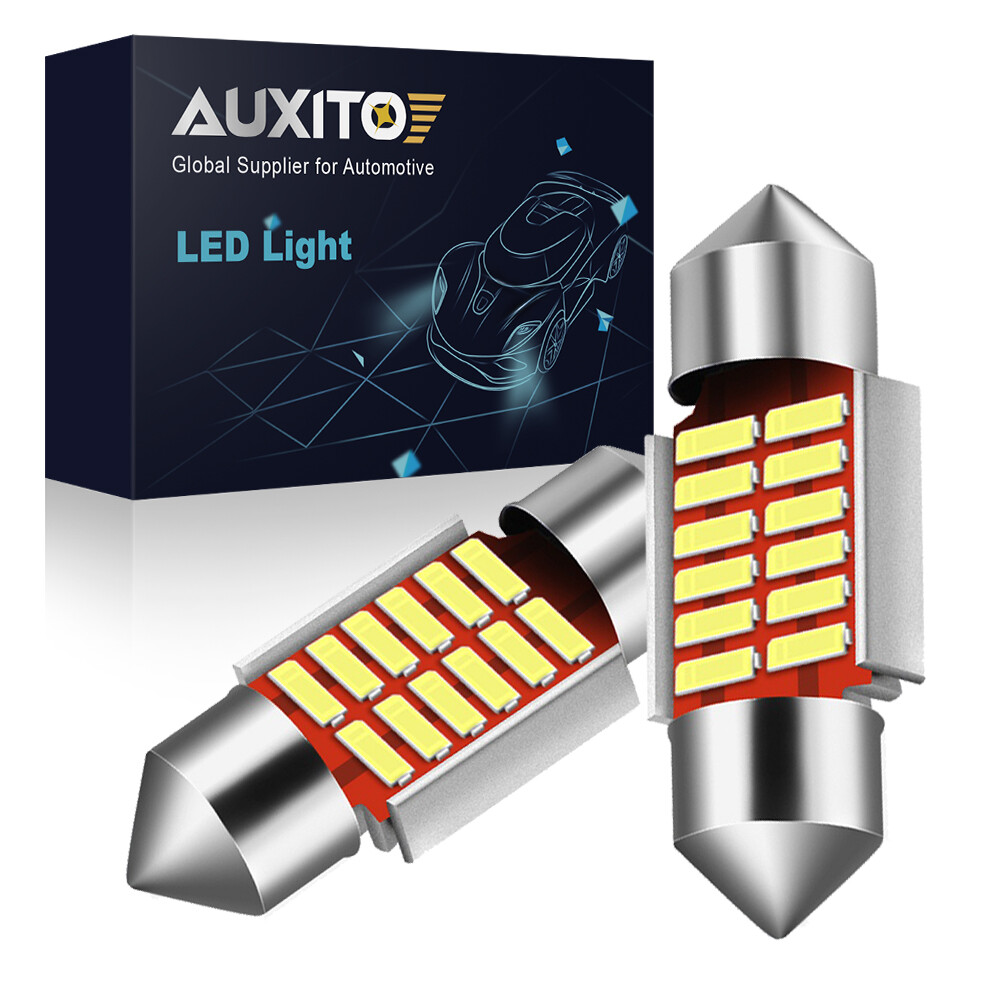 AUXITO 31MM Festoon DE3175 LED Map Dome Interior Light Bulbs 6000K White CANBUS