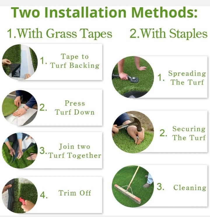 Conscience Trading Artificial Grass 6 FT X 8 FT (48 Square Ft) Synthetic Thick L