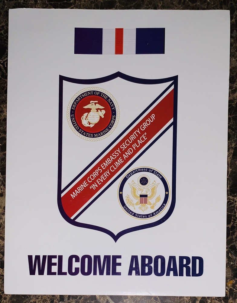 Marine Corps Embassy Security Group Welcome Aboard Two Pocket Folder USMC MSG