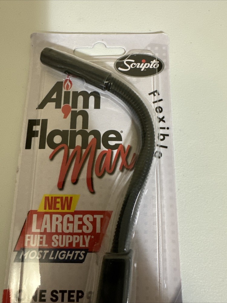 Scripto Aim N Flame Max Flexible Lighter White