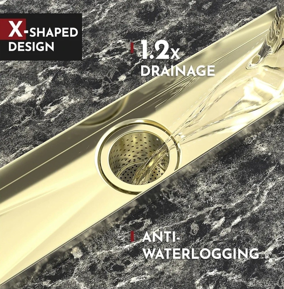 WEBANG 12 Inch Linear Shower Drain Rectangular Floor Drain with Accessories Kit