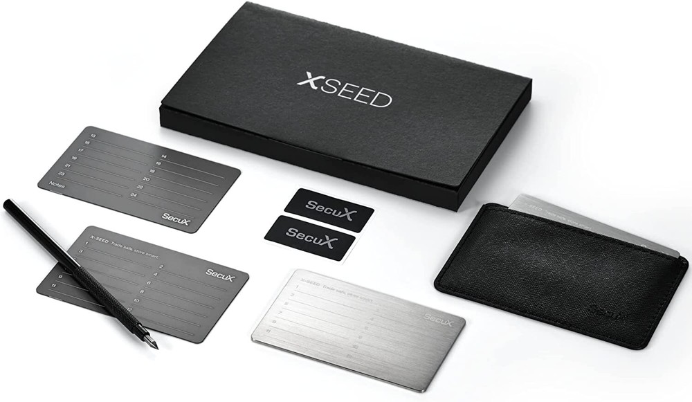 SecuX XSEED Secure Bitcoin Wallet Crypto Seed Storage Steel Plate