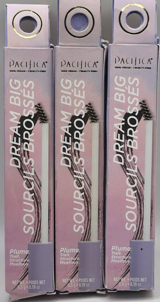 3PK Pacifica Dream Big Brushed Up Brows ~ DEEP ~ 0.19 OZ EACH ~ FAST SHIP ~ READ