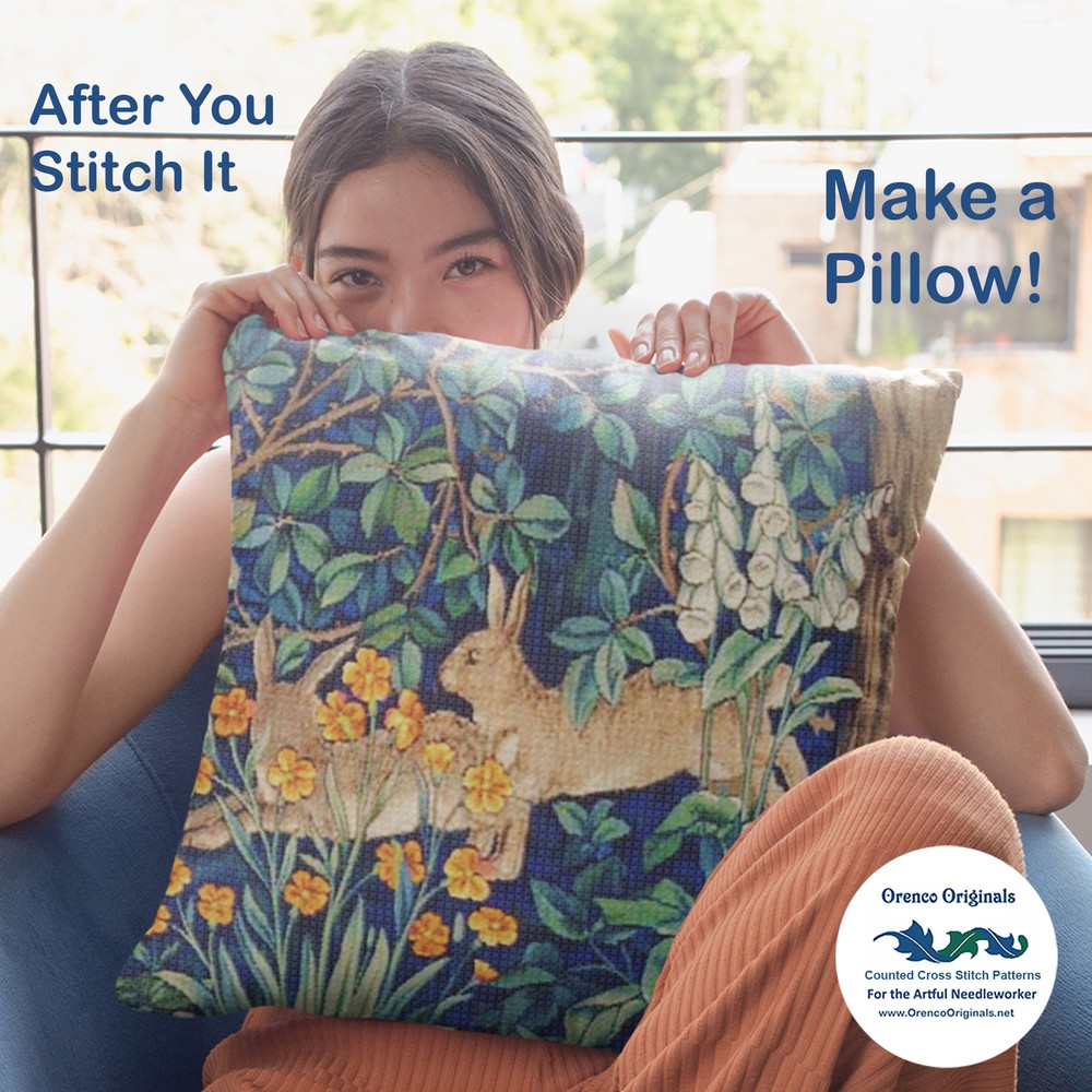 William Morris Strawberry Thief Counted Cross Stitch Chart Pattern