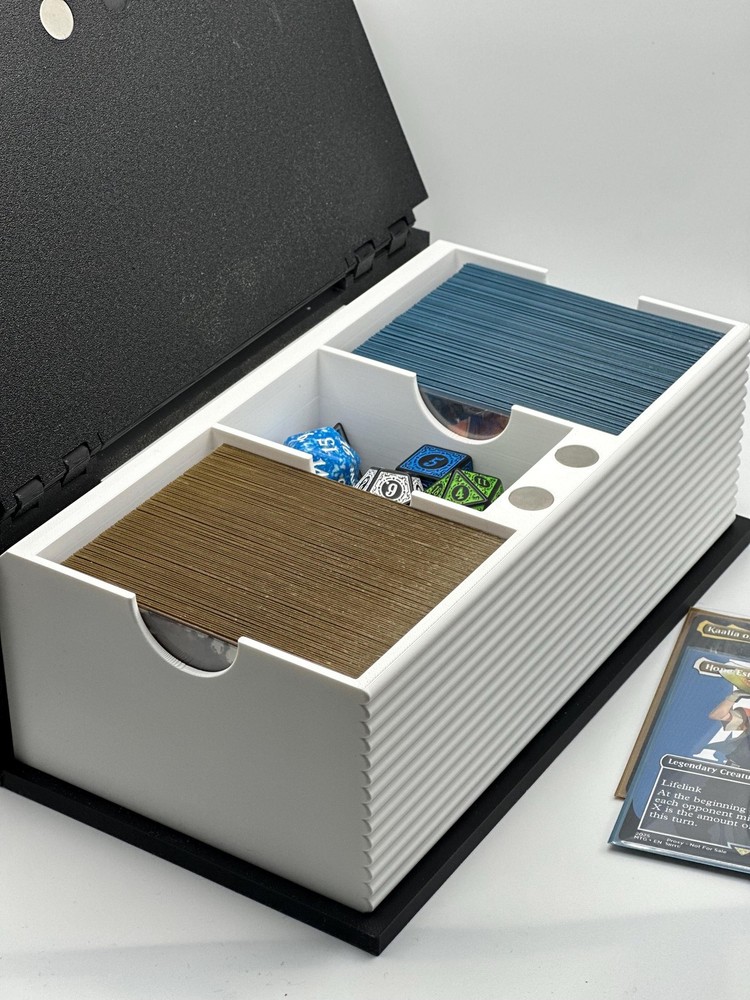 Celestial Codex MTG Deck Box | 3D Printed Spell Book with Dice Storage