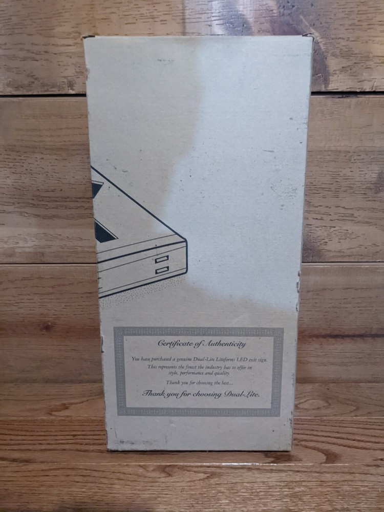 NIB Liteforms LXUR THERMOPLASTIC LED EXIT Sign Black