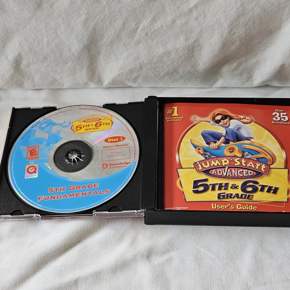 4th 5th Grade 3 CD Math Science Language Kids Education Jump Start Advanced PC