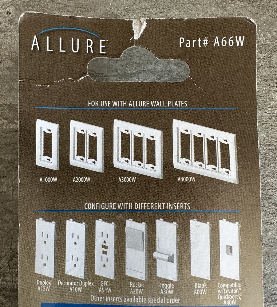 ALLURE SINGLE KNOB ROTARY DIMMER INSERT INCLUDES 2 MOST COMMON KNOBS