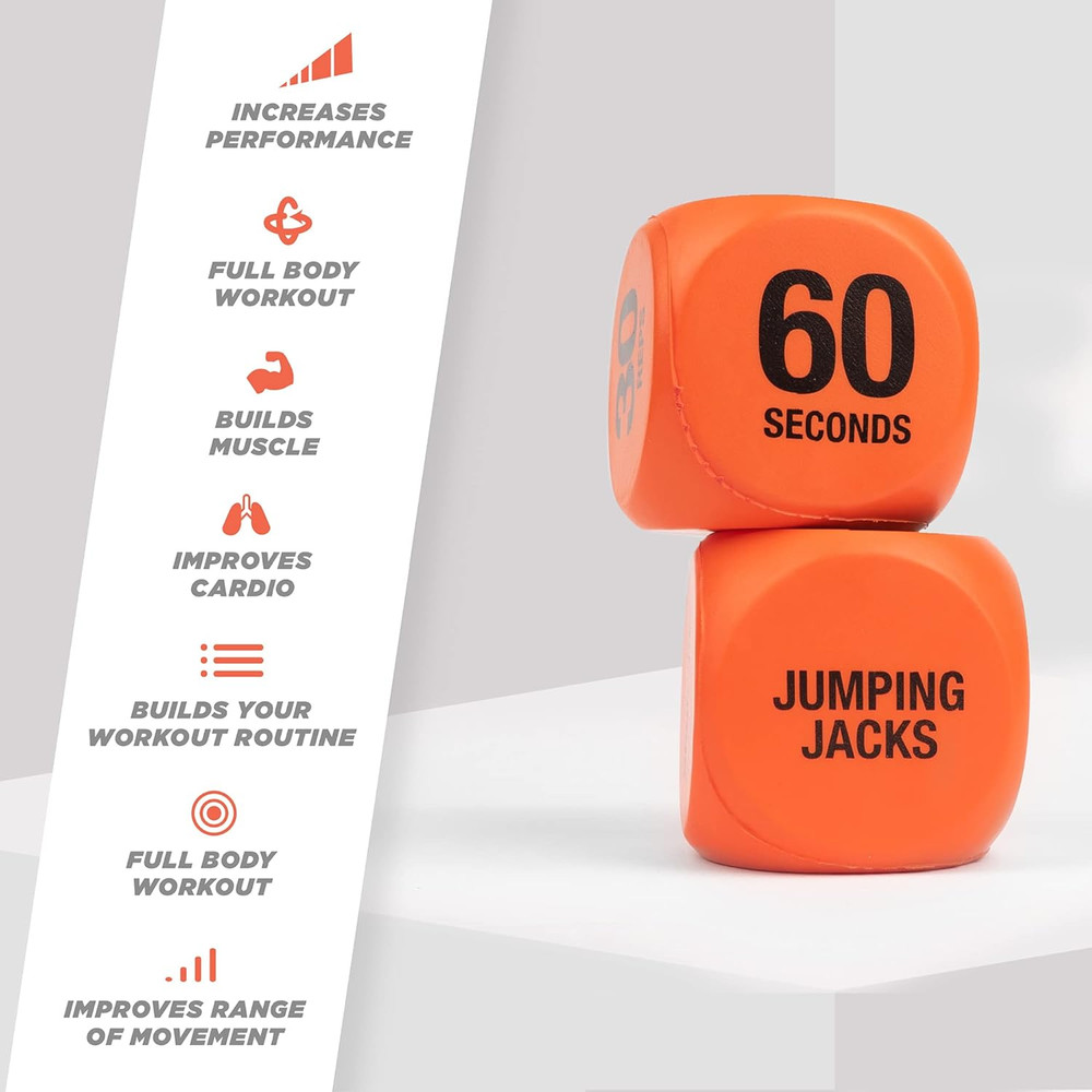 Exercise Dice - Workout Dice Game for Cardio, HIIT Training and Exercise Classes