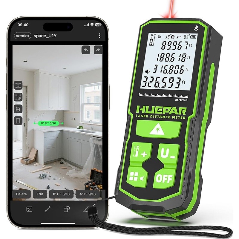 Bluetooth Laser Distance Measure 330ft Accurate Angle Sensor Tool W/ LCD Screen
