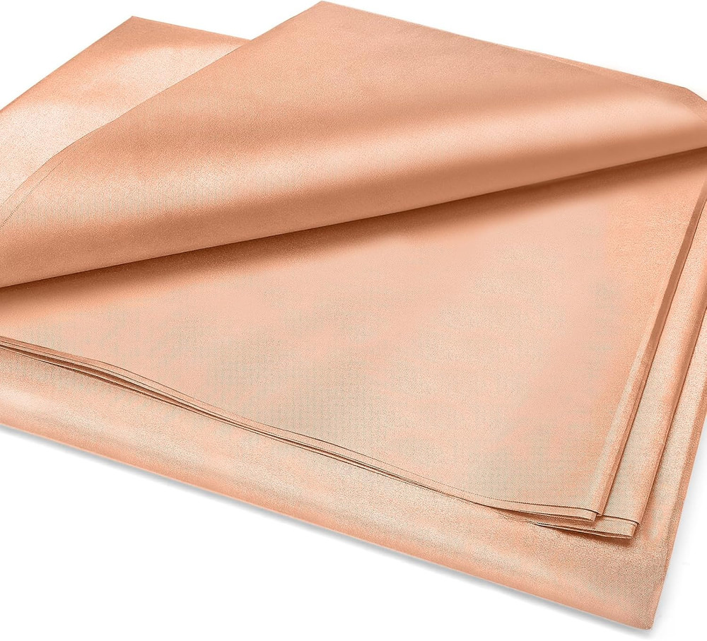 Pure Copper Faraday Fabric RF & LF Electromagnetic Fields Gold Color Blocking Fa