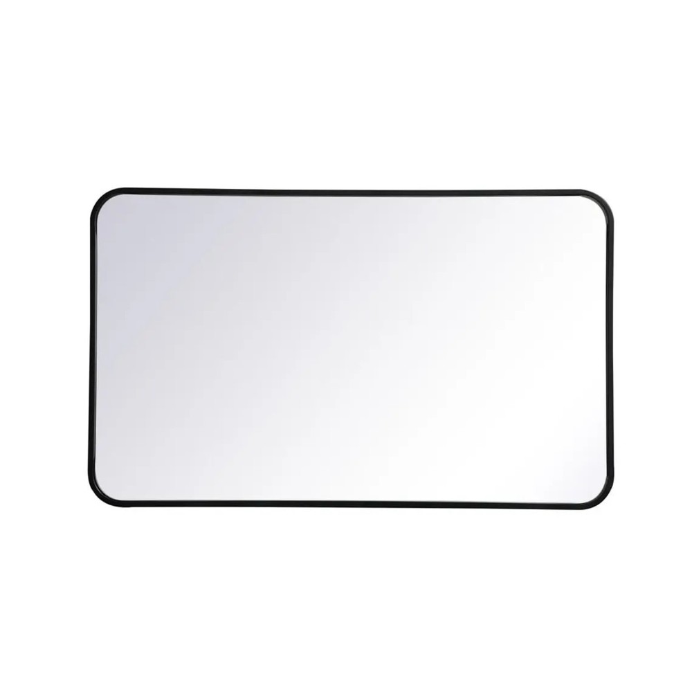 Roseto Formiae 22" Wx36" H Contemporary Rectangular Framed Bathroom Wall Mirror