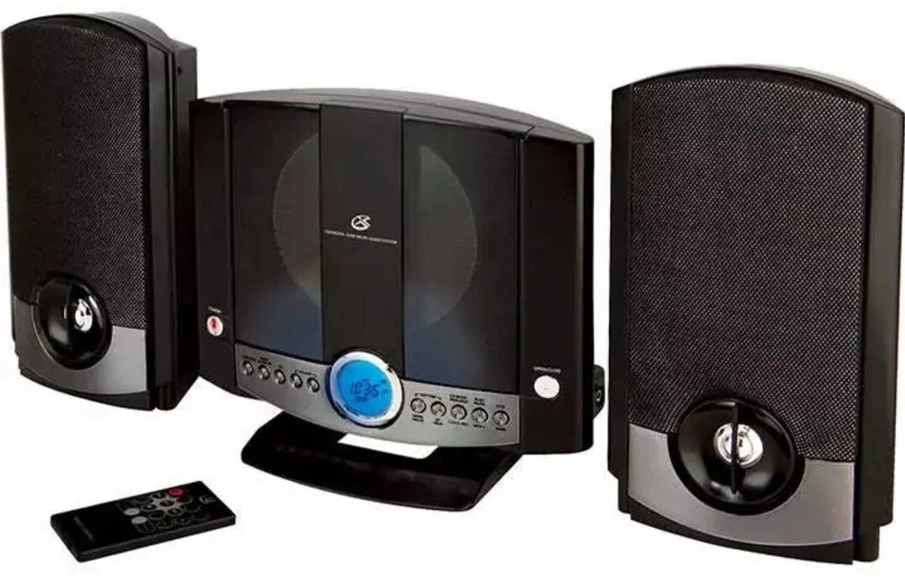 GPX HM3817DTBLK HMS Vert CD Dig. AM/FM Remote Bundle