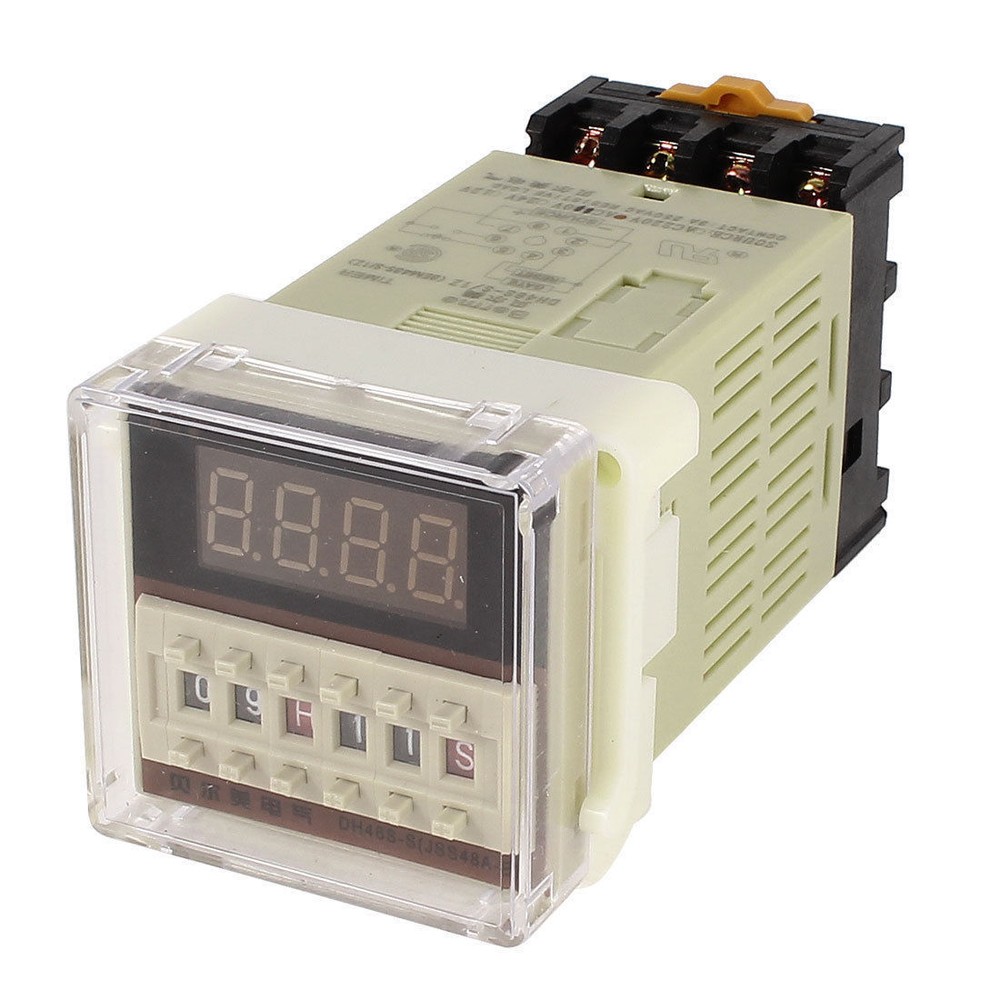 DC 12V Digital Precision Programmable Time Delay Relay DH48S-S & Base