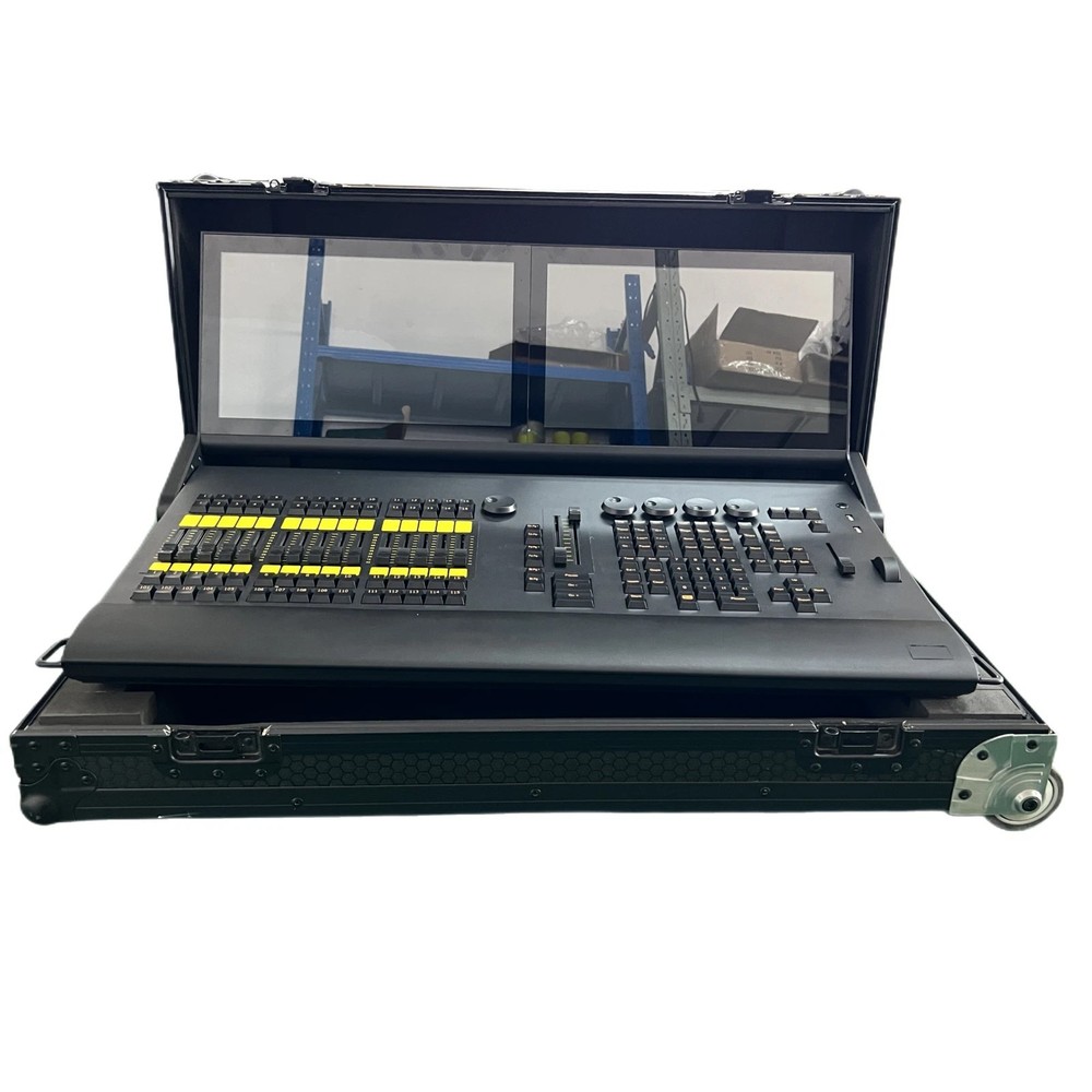folding display T2 DMX controller RGB led motorized fader light console +case
