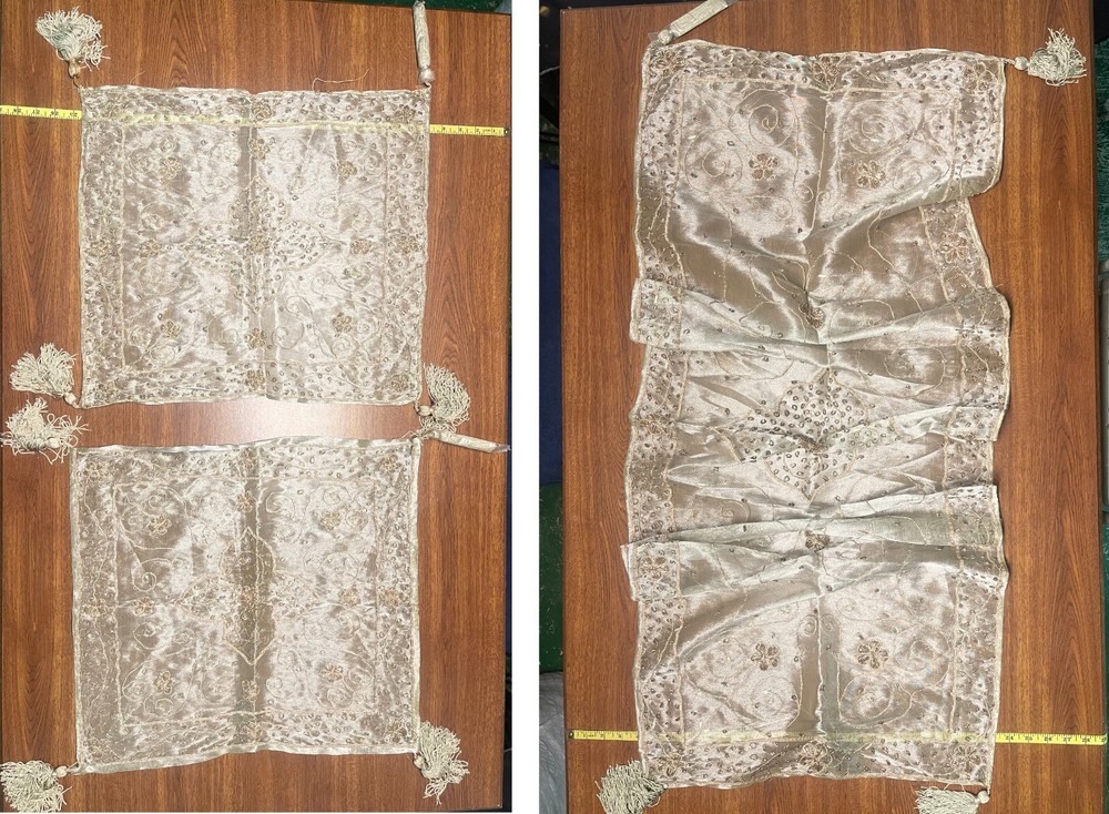Embroidered Sheer Table Topper Runner, various sizes, shapes & colors