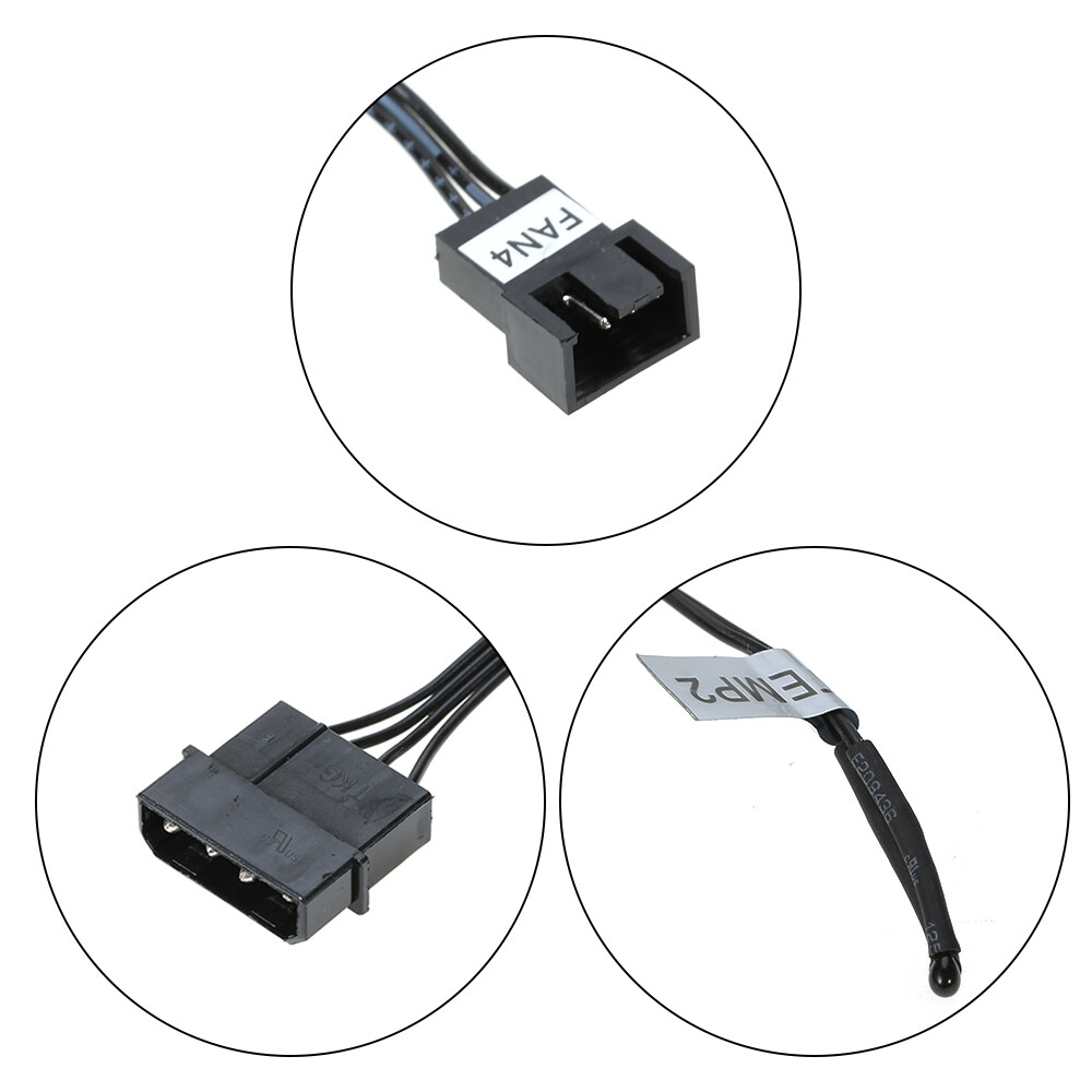 PC CPU 4 Channel Fan Controller Speed Control Adjuster LCD Cooling Front Panel