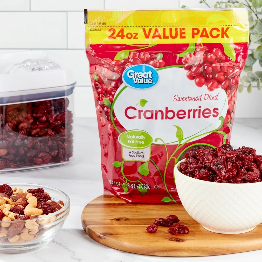 Great Value Sweetened Dried Cranberries 24 oz