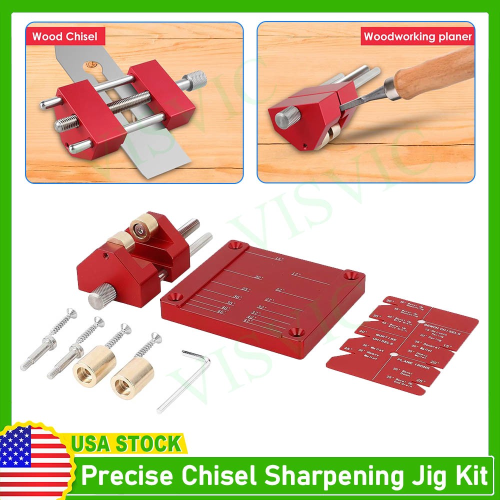 Precise Chisel Sharpening Jig Kit, Honing Guide System for Chisels and Planes US