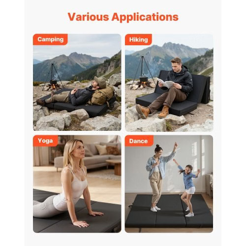 Bouldering Crash Pad, Tri-Fold Rock Climbing Crash Pad with Adjustable Backpack
