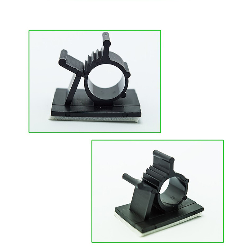 Nylon Self Adhesive Adjustable Cable Clips Wires Cord Holder Clamp Organizer