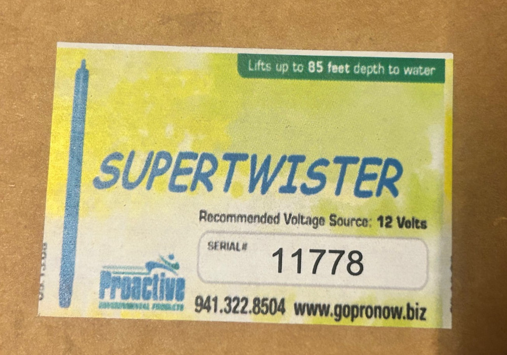 Proactive 12 Volt SuperTwister Plastic Pump