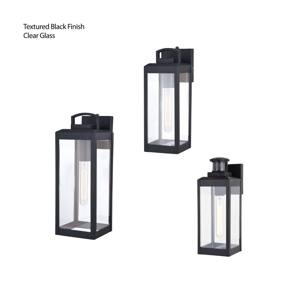 Kinzie 1-Light Outdoor Wall Sconce in Transitional and Rectangular Style 16.75