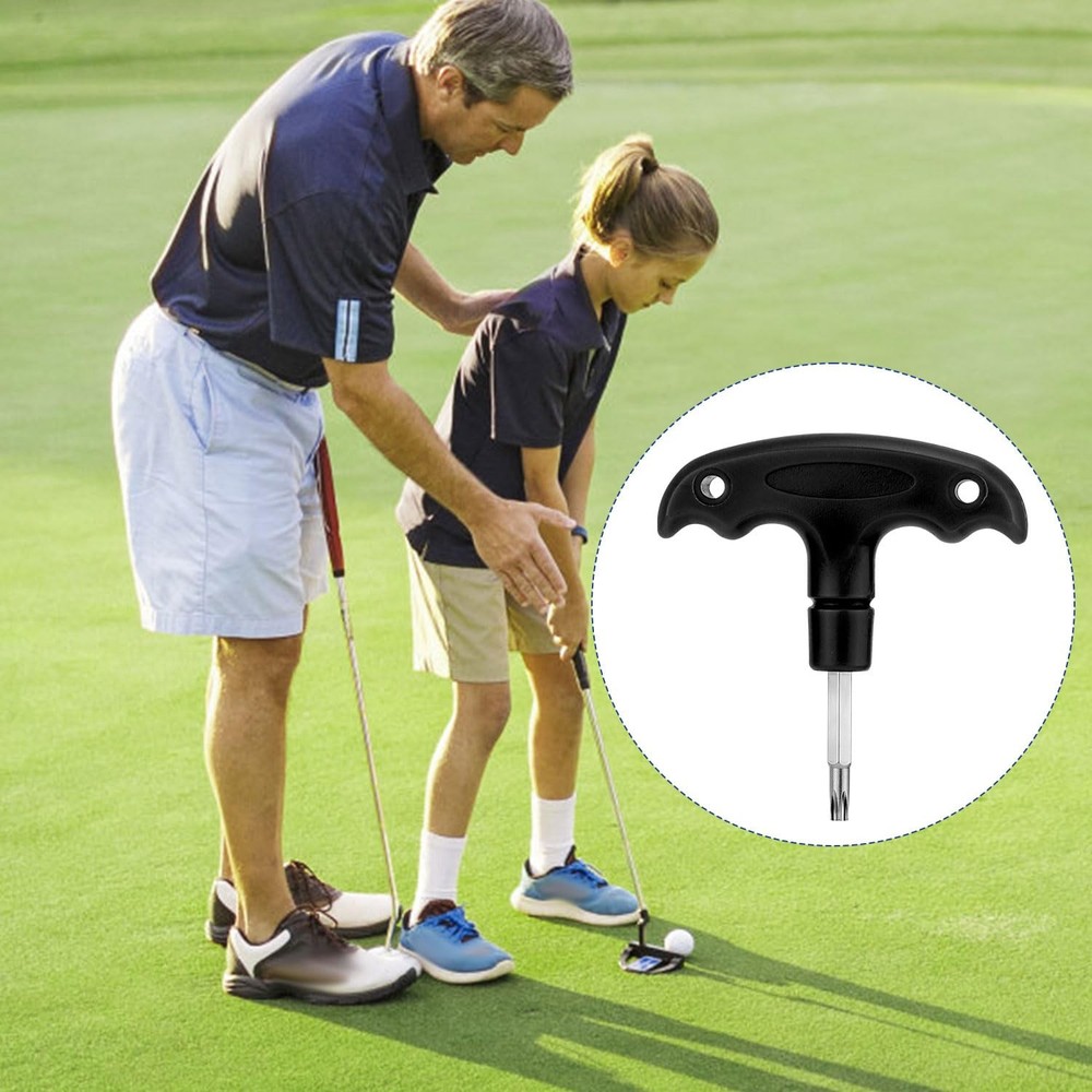 XIHIRCD Golf Torque Wrench, Adjustable Tool with Plastic Handle M, Black