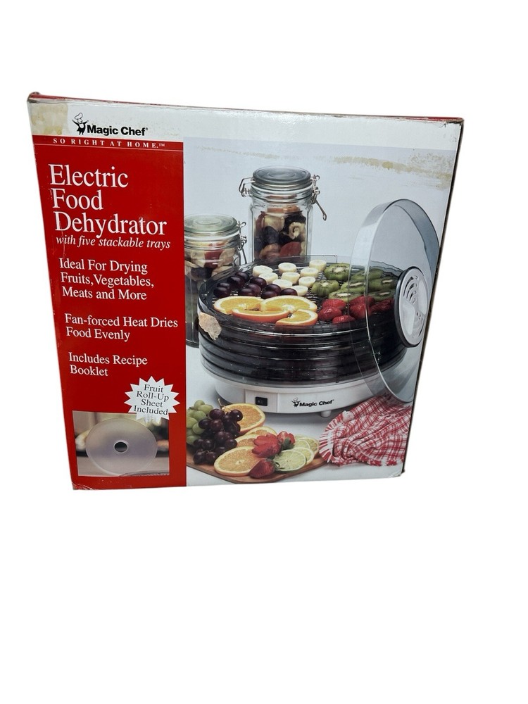 MAGIC CHEF FOOD DEHYDRATOR W/ 5 STACKABLE TRAYS!