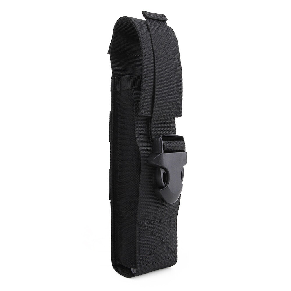 Tactical Molle Flashlight Pouch LED Torch Holster Pack EDC Tool Bag Accessories