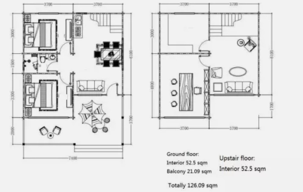 SPICE 2 Bedroom Solid wood House with Kitchen and Bathroom With Loft