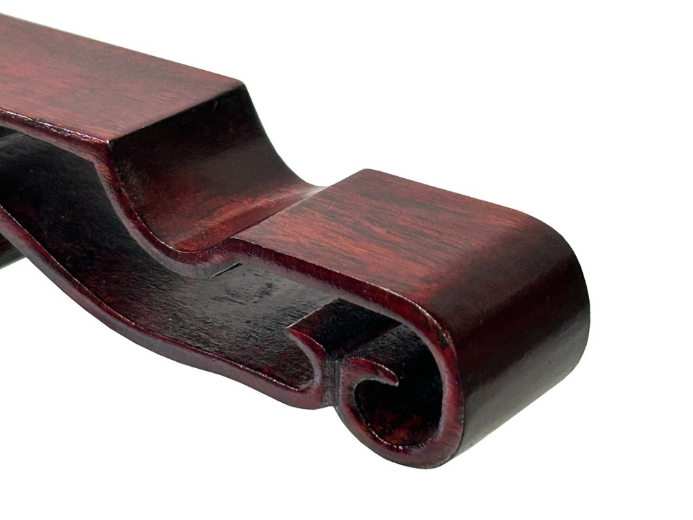 5.25" Reddish Brown Wood Straight Scroll Rectangular Stand Riser Easel st1083