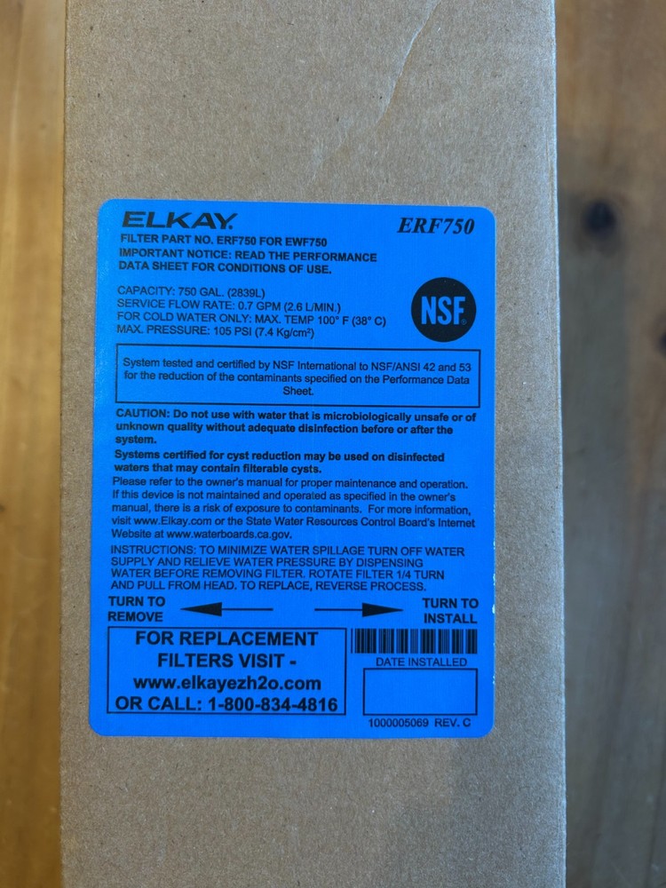 Elkay ERF750 for EWF750 Replacement Filter