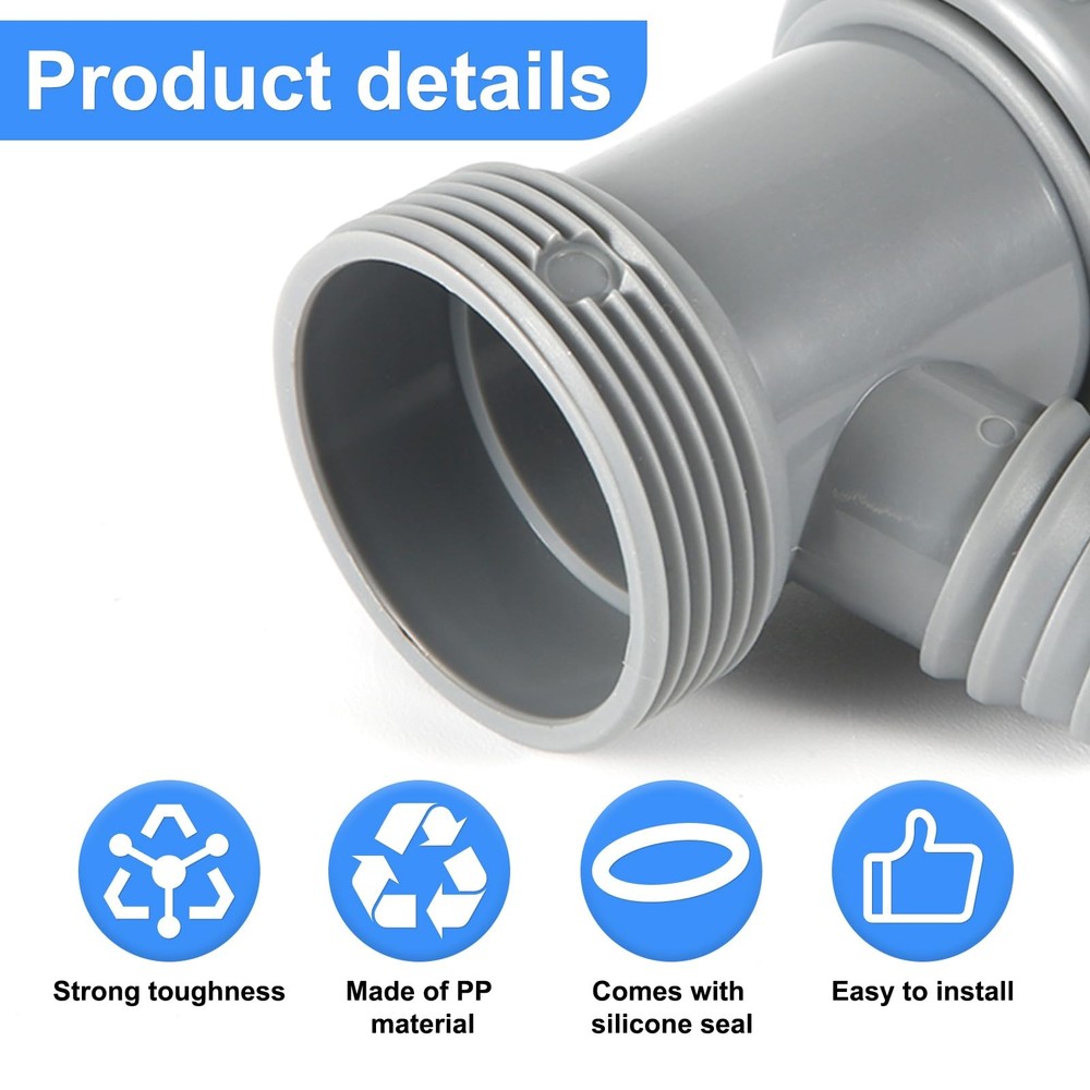 Kitchen Sink Drain Pipe Adapter, Versatile Y-Shaped Flexible M, Gray