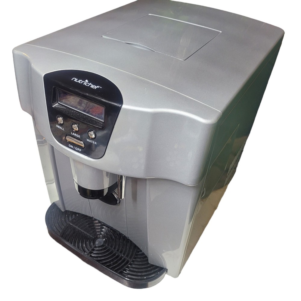 NutriChef Countertop Ice Cube Maker Machine & Dispenser - Kitchen PYLE PICEM-75