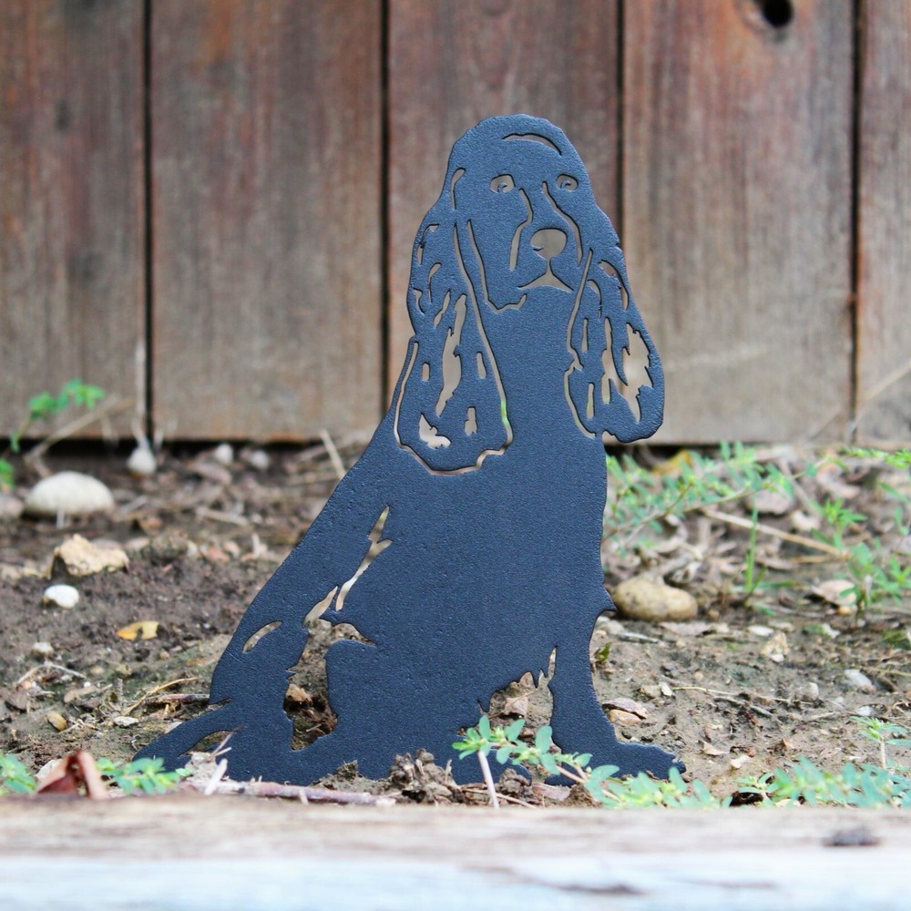 Cocker Spaniel Black Metal Dog Silhouette