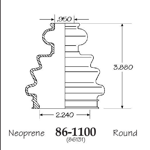 Inner & Outer CV Axle Boot for VOLKSWAGEN Eurovan 1999-2004