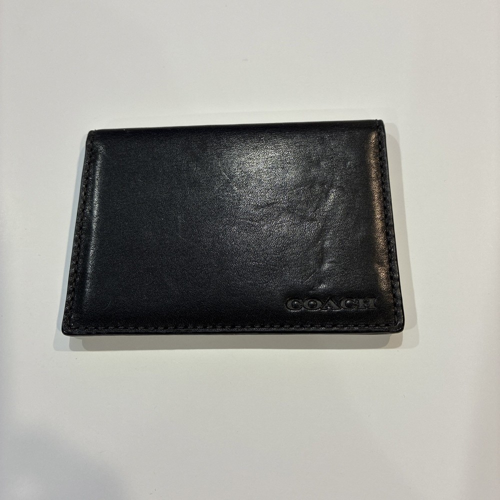 Coach Black Leather ID Case