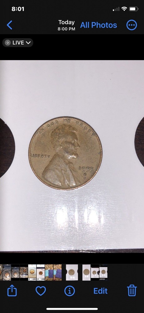 1955 D Brown Wheat Penny