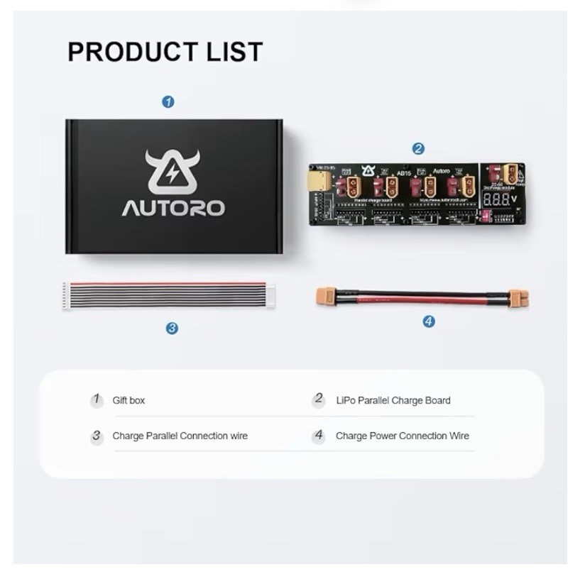 Parallel Lithium Battery Charging Board, Balanced LiPo Battery Charging Board...