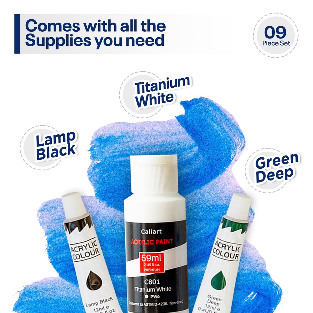 DIY Painting Class Kit for Adults with Video Tutorials: Learn to Paint Monste...