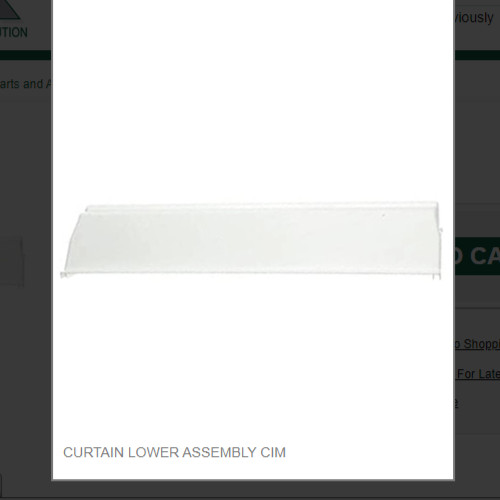 CURTAIN LOWER ASSEMBLY CIM # 9051823-01S