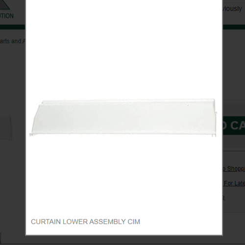 CURTAIN LOWER ASSEMBLY CIM # 9051823-01S