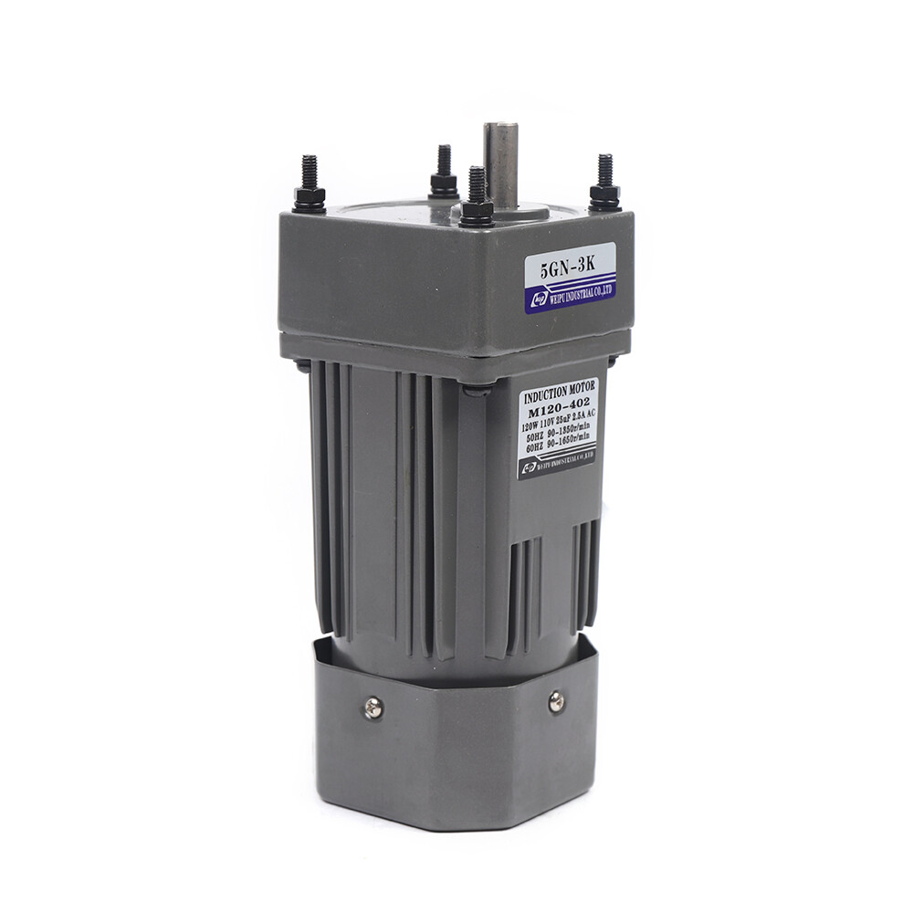 120W 110V Reversible AC Gear Motor Electric Motor Variable Speed Controller 1:3K