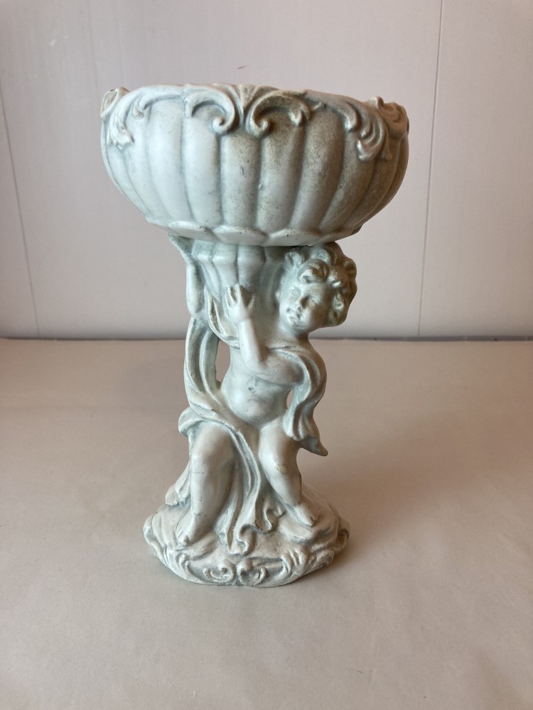 Vintage Cherub Holding Planter