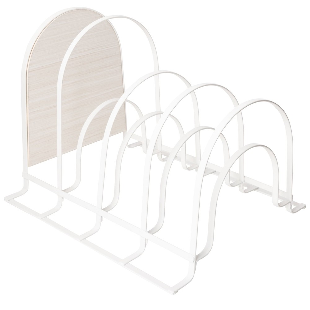 5-Tier Pan/Lid Organizer W/ Premium Wood Accents 11.75" L x 10" W x 9.39" H