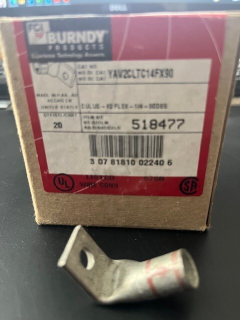 Burndy YAV2CLTC14FX90  -  10 PACK