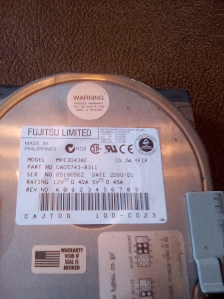 Fujitsu Limited CA05743-B312 Hard Drive